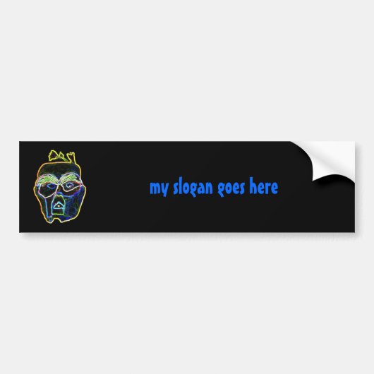 Neon Mask bumper sticker (Voorkant)