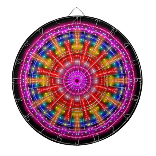 Neon Medallion Dartbord (Voorkant)