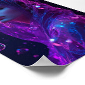 Neon Meisje 💜 Poster (Hoek)