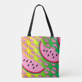 Neon Melon Joy Tote Bag (Achterkant)