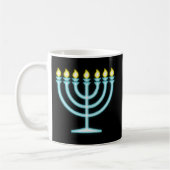 Neon Menorah Koffiemok (Links)