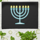 Neon Menorah Theedoek (Gevouwen)