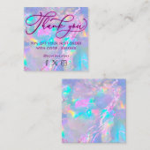 neon merci gemstone opal texture carte de réductio (Devant / Derrière)