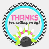 Neon Merci pour le roulage sur By Bowling Stickers (Devant)