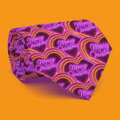 Neon Merry Christmas Love Heart Stropdas