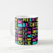 Neon Merry en Bright Koffiemok (Voorkant links)