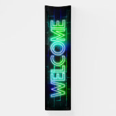 Neon met welkomstbanner spandoek (Verticaal)
