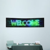 Neon met welkomstbanner spandoek (Beurs)