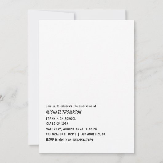 Neon Microphone Graduation Party Invitation (Dos)