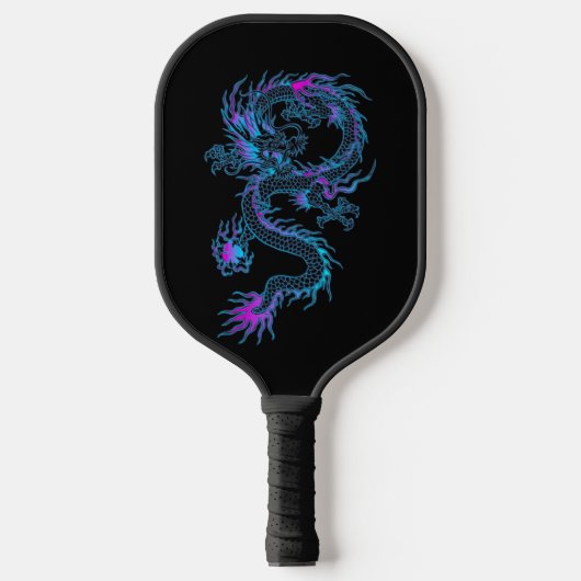 Neon Mighty Dragon Pickleball Paddle (Voorkant)