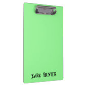 Neon Mint Kleur | Modern zwart gepersonaliseerd sc Klembord (Rechts)