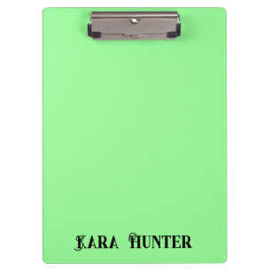 Neon Mint Kleur Modern zwart gepersonaliseerd sc Klembord