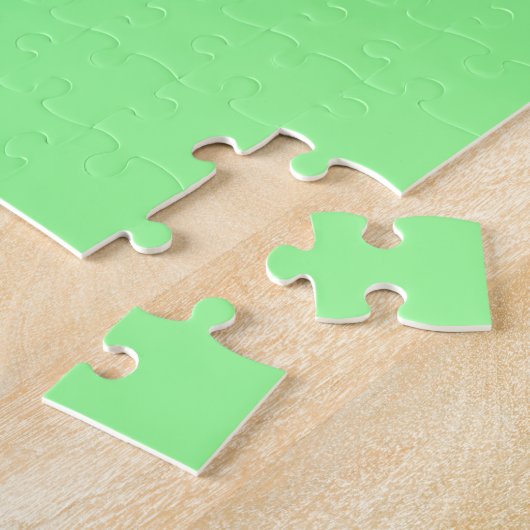 Neon Mint Kleur | Modern zwart gepersonaliseerd sc Legpuzzel (Zijkant)