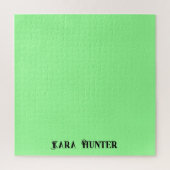 Neon Mint Kleur | Modern zwart gepersonaliseerd sc Legpuzzel (Verticaal)