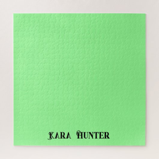 Neon Mint Kleur | Modern zwart gepersonaliseerd sc Legpuzzel (Verticaal)