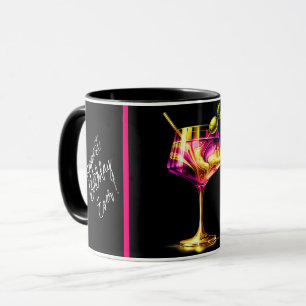Neon Modern Party Time gepersonaliseerd Mok