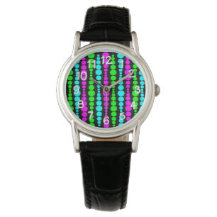 Neon Moderne rechthoeken Horloge