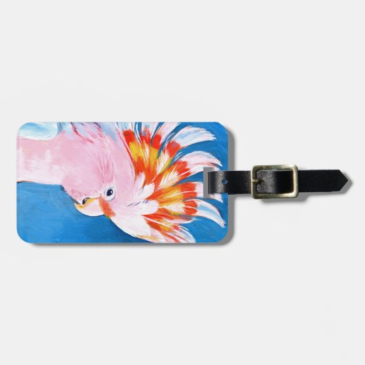 Neon Mohawk - Roze Cockato Bagagelabel (Voorkant horizontaal)