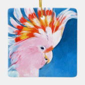 Neon Mohawk - Roze Cockato Keramisch Ornament (Voorkant)