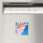 Neon Mohawk - Roze Cockato Magneet (Insitu (Vaatwasser))