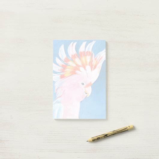 Neon Mohawk - Roze Cockato Post-it® Notes (Op bureau)