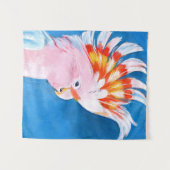 Neon Mohawk - Roze Cockato Wandkleed (Voorkant (horizontaal))