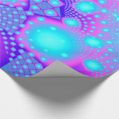 Neon Molecules Psychedelic Fractal Cadeaupapier (Hoek)