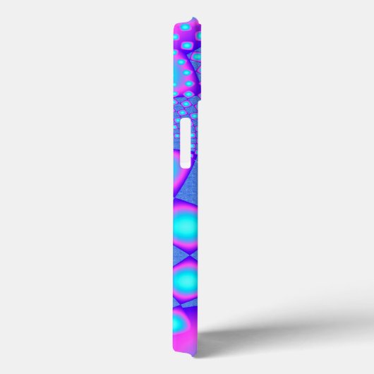Neon Molecules Psychedelic Fractal Case-Mate iPhone Case (Achterkant / Rechts)
