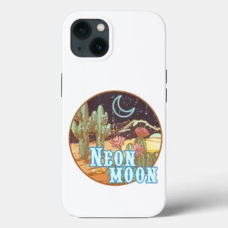 Neon Moon Retro Western iPhone 13 Hoesje