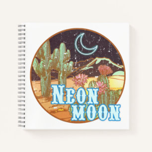 Neon Moon Retro Western Journal Notitieboek