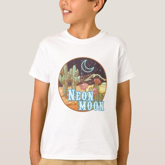 Neon Moon Retro Western T-shirt (Voorkant)