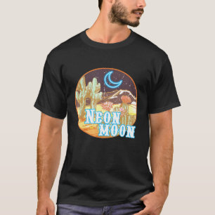 Neon Moon Retro Westerne jaren '80 90 Land T-shirt