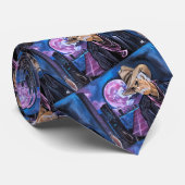 Neon Moon Schilderij van Alfred Fox Stropdas (Opgerold)