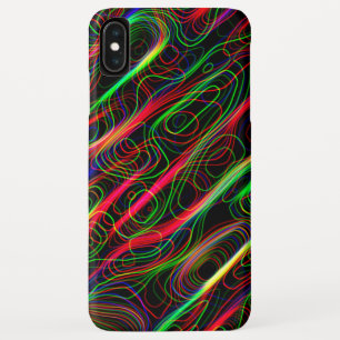 Neon Multicolored het Patroon van de Lijn van de K iPhone XS Max Hoesje