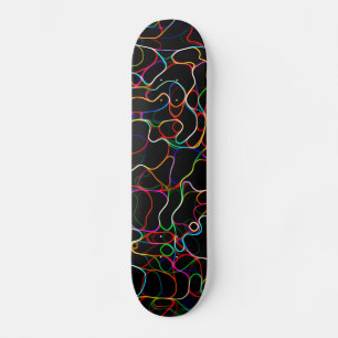 Neon Multicolored het Patroon van de Lijn van de K Skateboard