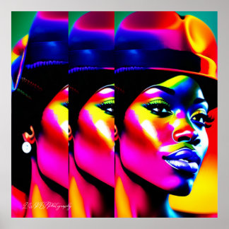 NEON MUSE: Elektrische Iridescentie Poster