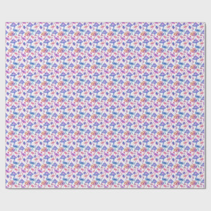 Neon Mushrooms Wrapping Paper - Trippy Psychedelic Cadeaupapier