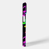 Neon Muzieknoten op zwart Case-Mate iPhone Case (Achterkant / Rechts)