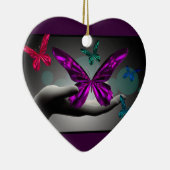 Neon Mystic Butterflies Keramisch Ornament (Rechts)