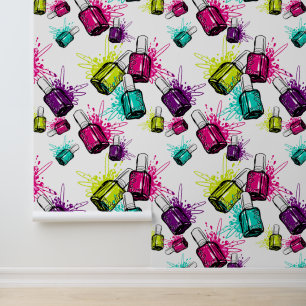 Neon Nail Pools patroon Behang