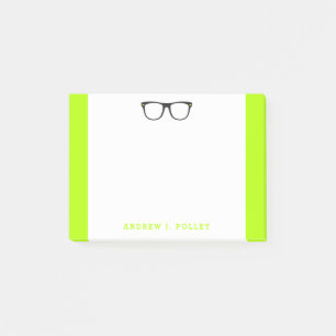 Neon Nerdy Black Glasses Custom Post-It Post-it® Notes