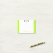 Neon Nerdy Lunettes noires sur mesure Post-it (Sur un bureau)