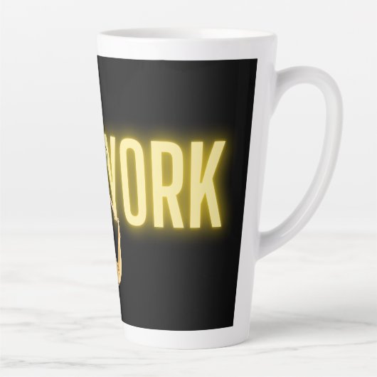 Neon New York en  schoonheden Latte Mok (Rechts)