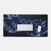 Neon Nexus: verweven techno-organische structuur Bureaumat (Keyboard & Muis)