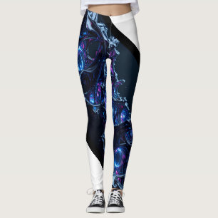 Neon Nexus: verweven techno-organische structuur Leggings