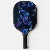 Neon Nexus: verweven techno-organische structuur Pickleball Paddle (Voorkant)