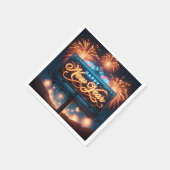 Neon Nieuwjaar Billboard Servet (Hoek)