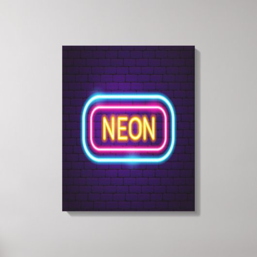 Neon Night Canvas Afdruk (Voorkant)