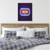 Neon Night Canvas Afdruk (Insitu (Slaapkamer))