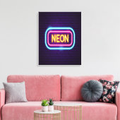Neon Night Canvas Afdruk (Insitu (Woonkamer))